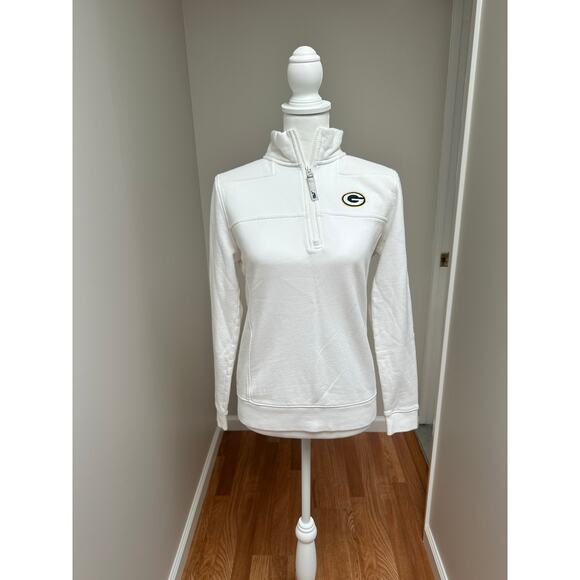 Vineyard Vines Women’s Green Bay Packers Quarter Zip White size XS - Picture 1 of 9